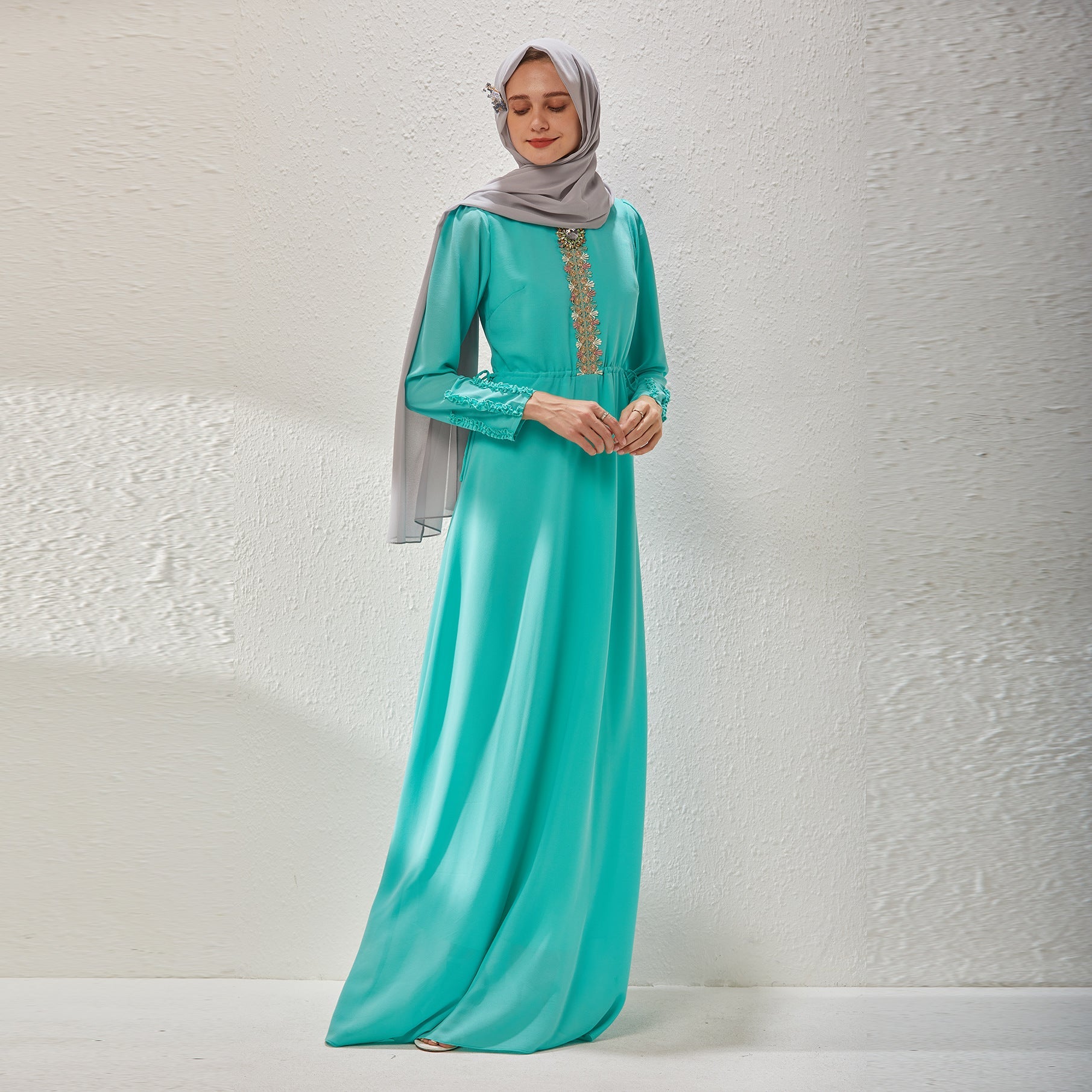 abaya party dress Abaya Dubai Women Long Dress Evening Kaftan Muslim Robe Elegant Party Gown Prom