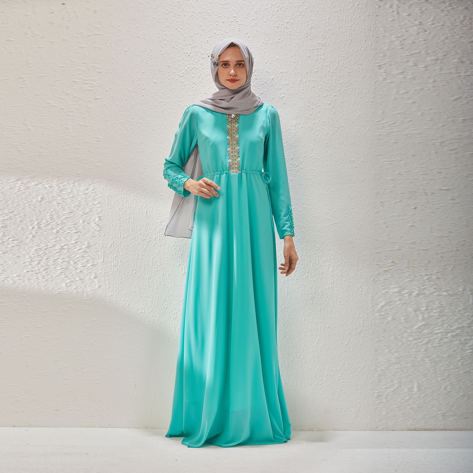 party abaya dress Eid Women Dress Muslim Abaya Embroidery Party Jalabiya Ramadan Long Dresses Abayas Vestidos Largos Kaftan Arab Long Robe 2025